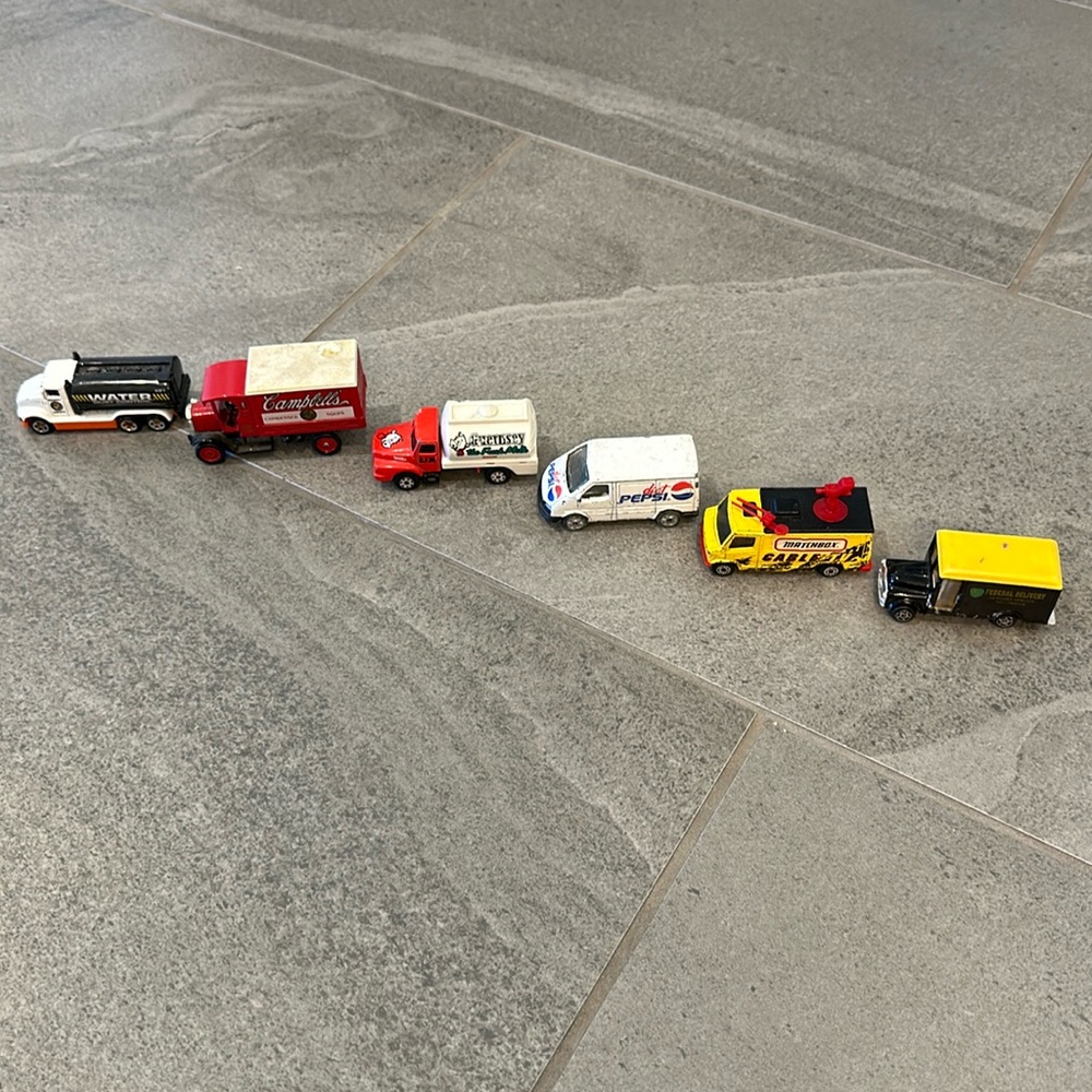 Vintage assortment of toy cars